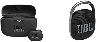 JBL TUNE 130NC TWS TRUE WIREWSEND INEW ROUM CANCELAMENTO CABELOS DE RUÍDO - BLACK & CLIP 4: Alto -falante portátil com Bluetooth,