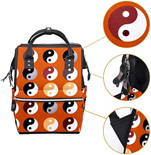 Mochila de viagem Guerotkr, bolsas de fraldas, bolsa de fraldas de mochila, fofocas de organa yin yang