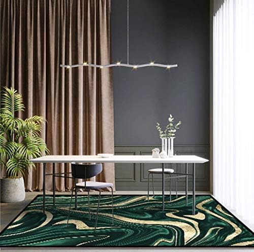 Emerald verde marmore de ouro preto 1 decoração tapetes de arte macia não deslizamento interno quarto externo quarto quarto