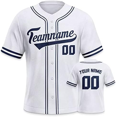 Camisas esportivas de camisetas de beisebol personalizadas fãs peronalizados Número de nome personalizado para homens mulheres