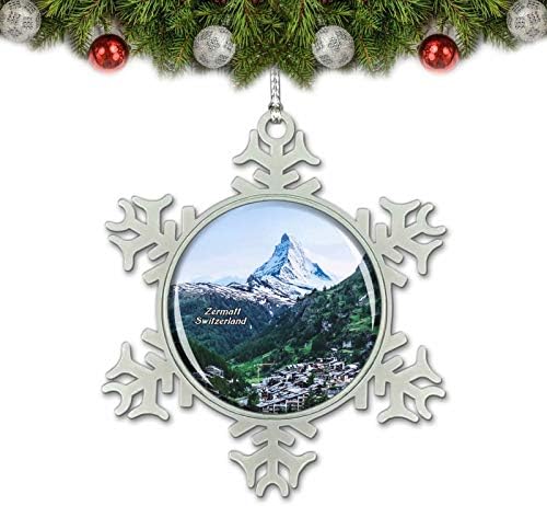 UMSUFA Suíça O Matterhorn Zermatt Christmas Ornament Tree Decoration Crystal Metal Sulir presente