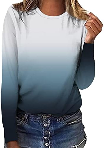 Camisas de manga longa para mulheres moda 2022 Slim Fit Cozy Soft Bloups Bloups Casual Lightweight Tunic Tops para usar com leggings