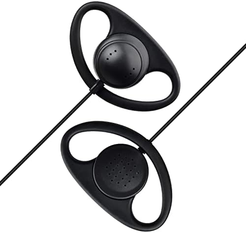 Uayesok d shape walkie talkie vigilância fone de ouvido com fone de ouvido do tipo Mic Ptt 2 pinos para Baofeng UV-5R BF-888S