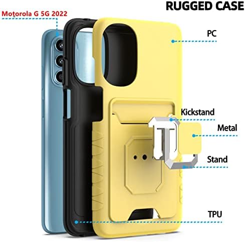 NKASE para Motorola G 5G 2022 Case, Moto G 5G 2022 Caixa Caixa Caso Cardá
