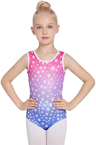 Arshiner Kid Girls Sparkling Stars Gymnastics Letard Shiny Ballet Dance One Piece roupas