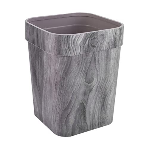 Besportble pequeno lixo quadrado pode desperdiçar papel cesto de papel cozinha cesta de cesta de lixo lixo de madeira padrão de lixo de grã