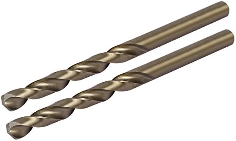 Aexit 6,1mm Tool de perfuração Titular DIA FURO ROUNO DE BRILHO HSS METRIC Cobalt Twist Bit Bit Tool Rotary 2PCS