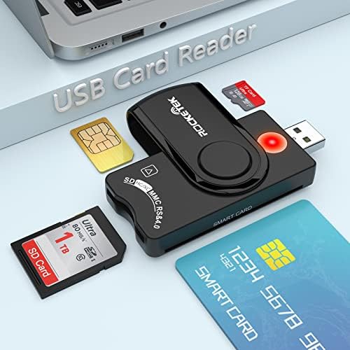 Leitor de cartões múltiplos USB, leitor de cartão de memória 4 em 1 para sd sdxc sdhc micro sd micro sdxc micro sdhc ms mmc uhs-1 sim, doD Militar