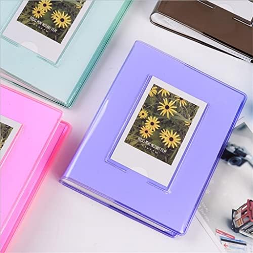 XJJZS 64 Pocket Jelly Series Transparent Mini Photo Álbum Inserir foto do álbum de visita Card de 3 polegadas Presente