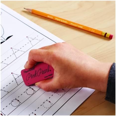 Erasers de pérolas rosa, grandes, 3 contagem de material escolar gratuito na escola