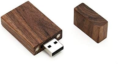 5 pacote retângulo de nogueira Wood 2.0/3.0 USB Flash Drive USB Memória de disco USB Stick com madeira