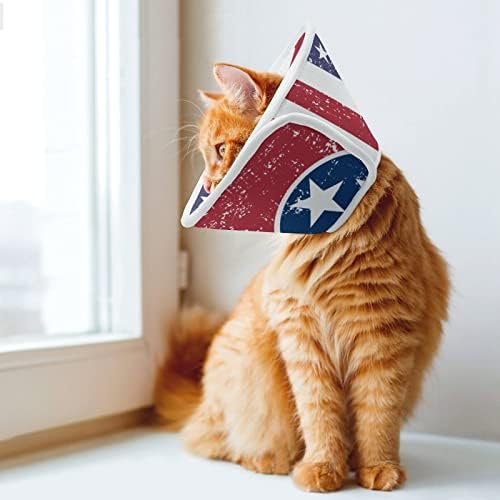 America Tennessee State Bandle Dog Cone Collar Ajuste Pet Recuperação colarinho de proteção de colarinho para cães gatos