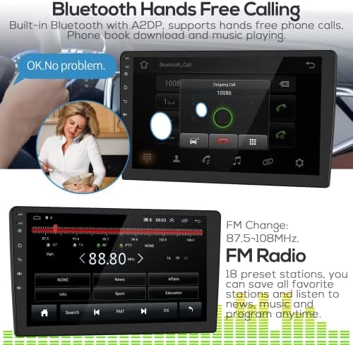 Estéreo Android Car para Ford Kuga Mazda Tribu Ford Escape 2007-2012 Com Apple CarPlay, Rimoody Rádio de tela de tela de toque