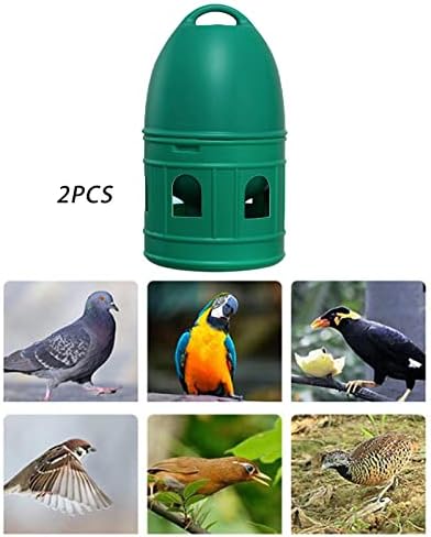 SM Sunnimix 2Pieces Automático alimentador de pássaros, garanhão, dispensador de água de pombo pendurado, acessórios