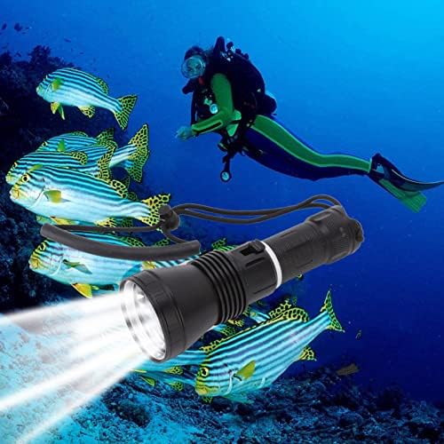 Luz de vídeo subaquático, lanterna de mergulho P50 Quad Core leve para acampar para pescar para caçar