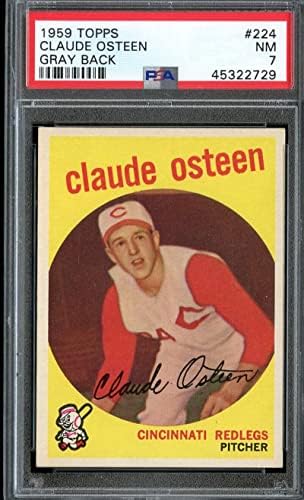 1959 Topps #224 Claude Osteen PSA 7 Reds