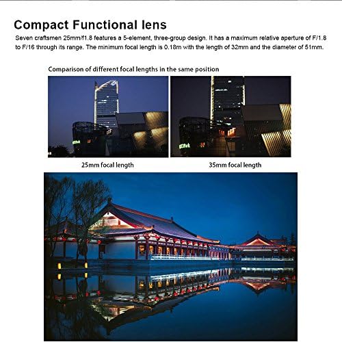 7artisans 25mm f1.8 foco manual lente fixa para câmeras de montagem eletrônica da Sony