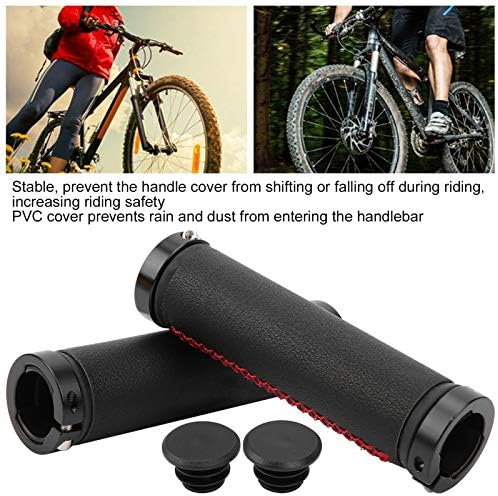 Grips de guidão de campiclo de couro de fibra, 1 par tampa do guidão de bicicleta de montanha, protetor de alça de bicicleta