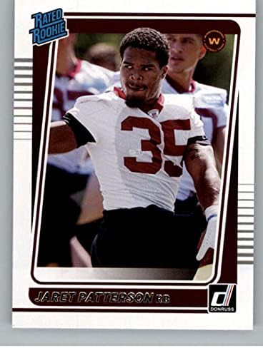 2021 Donruss 298 Jaret Patterson classificou os novatos RC Rookie Washington Football Team NFL Football Trading Card