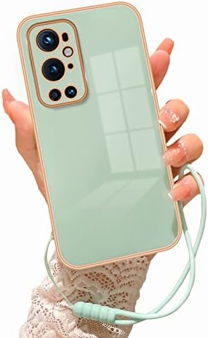 Kudini para OnePlus 9 Pro Case, OnePlus 9 Pro Phone Case para mulheres Eletroplicar Luxury Bling Aesthetic Trendy Pretty, câmera