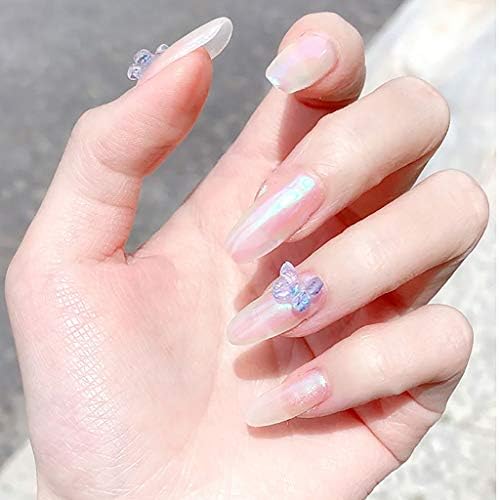 Chenqiu 5pcs 3d Butterfly brilha paillettes de unhas para diy unhas artes maquiagem lip gloss decorações unhas design