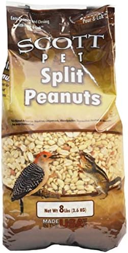 Scott Pet Peanuts Split Whole No Shell 8lb & Wagner's 57075 Safflower Seed Wild Bird Food, bolsa de 5 libras