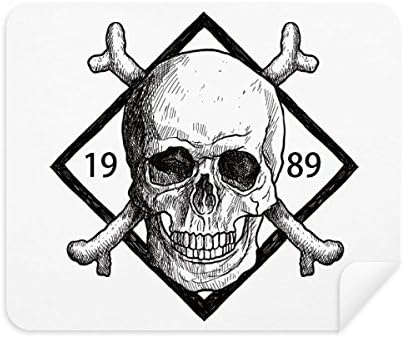 Skeleton Pirate 1989 Decoração Limpeza de pano Clearner 2pcs Camurça tecido