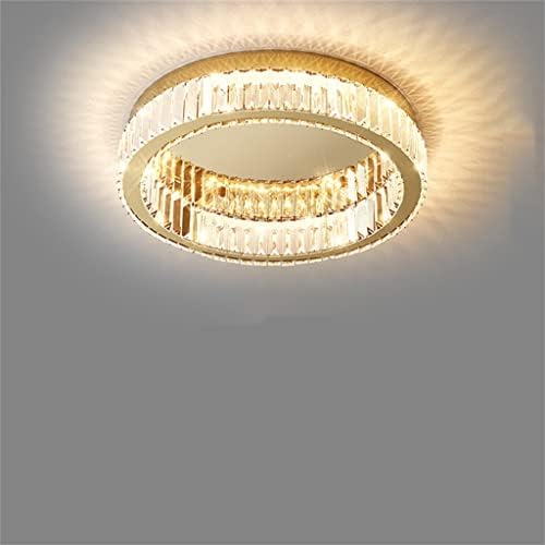 Luyunqi redonda de lâmpada de luz de teto de ouro para quarto sala de jantar salas de estar estudar decoração em casa luminárias