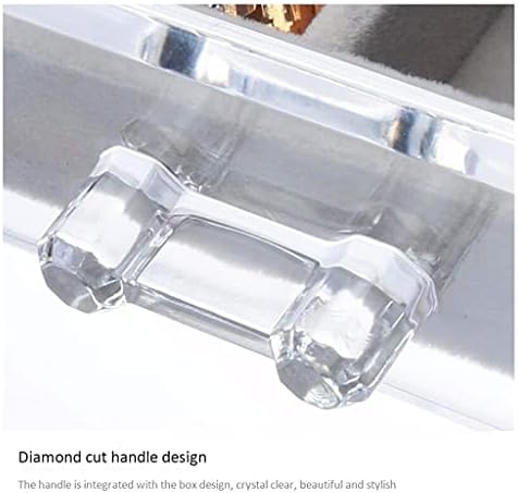 Caixa de jóias Kingx Jewelry com 4 gavetas caixa de jóias transparentes adequada para brincos Bracelete de colar de colar caixa