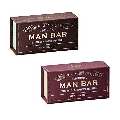 San Francisco Soap Company Man Bar Oz Bar Soap, Sandalwood, zimbro, 10 onças
