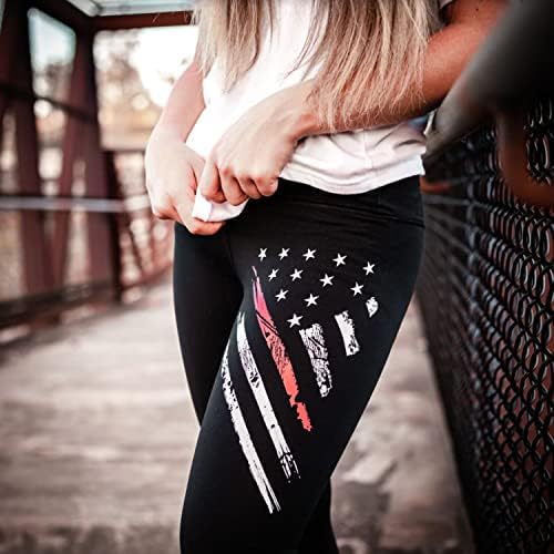 Tactical Pro Supply American Flag Leggings Para mulheres, calças de ioga de cintura alta para mulheres