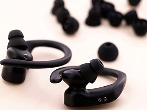 16pcs Black Substituição Dicas de orelhas Ear géis de orelha para batidas do dr dre Powerbeat S Pro, JNSA Eartips Earbuds