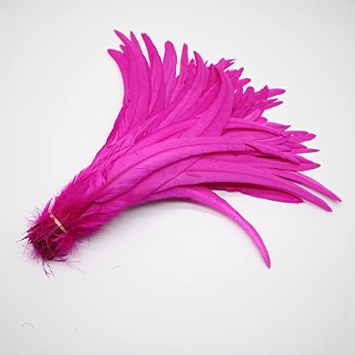 Pumcraft Feather for Craft 100pcs 30-35cm lindas penas de galo natural azul para artesanato roupas de casamento DIY Acessórios de decoração Plume - 100pcs
