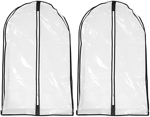 Sacos de vestuário de viagem com raiva 2pcs Sacos pendurados Roupas Roupas Capa Bolsa de viagem Protetor de armazenamento de armazenamento Tampa de terno transparente para camisas vestidos de casacos capas de vestuário