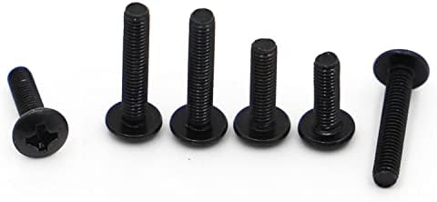 10/20/50pcs m2 m2.5 m3 m4 m5 m6 preto parafuso TM Phillips de aço de carbono Black TM Phillips Cabeça Tm parafusos corsários parafuso de cogumelo redondo - parafuso -