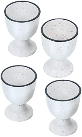 Suporte de ovo cozido macio | Conjunto de xícara de ovo de cerâmica | Cerâmica portador de ovos cerâmica Conjunto de presentes