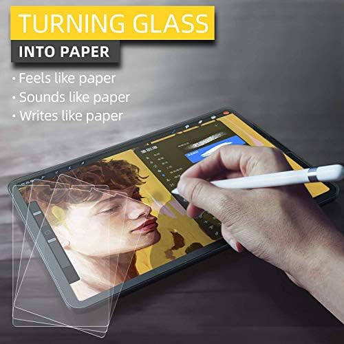 Protetor de tela de papel Tukellen para iPad mini 6, desenho de escrita parece papel, anti -brilho resistente a filmes foscos compatíveis com Apple Pencil