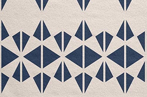 Toalha de tapete de ioga abstrata de Ambesonne, ilustração moderna simples do triângulo contínuo, ilustração moderna, pilates de