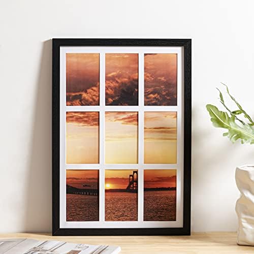 ELETECPRO 9 Abertura 14x20 quadro de quadro Decoração de parede Decoração de madeira Collage Picture Frame Display 9pcs 4x6 Fotos com MAT ou 1pcs 14x20 Imagem sem tapete, decoração de casa para parede e mesa