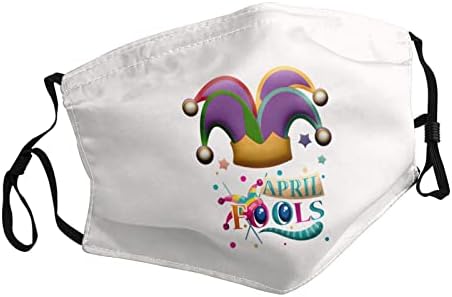 Feliz April Fools Day Washable_mask unissex Face Bandanas para adultos reutilizáveis ​​bocais cobrindo proteção