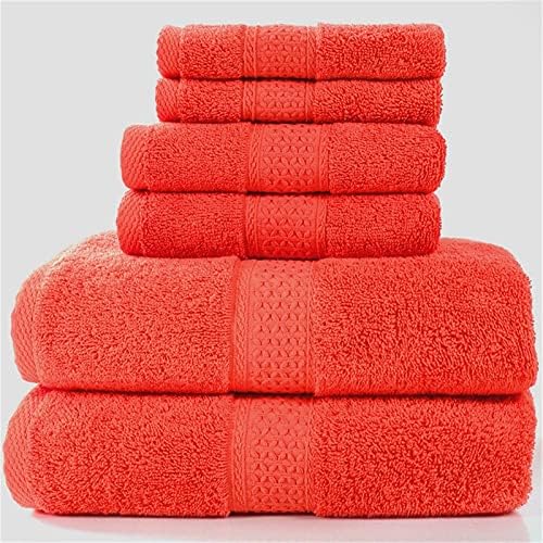 Conjunto de toalhas de Slynsw, 2 banheiras, 2 casas de mão, 2 panos. Toalhas de banheiro absorvente de algodão macio
