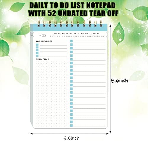 3 pacotes diariamente para fazer listar no bloco de notas de trabalho, notebook da lista de verificação com prioridades,