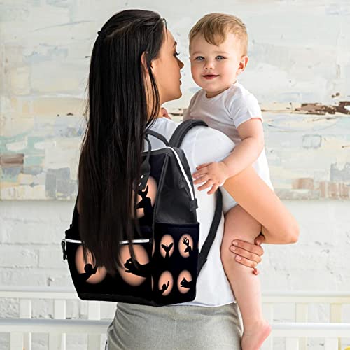 Bolsas de fraldas de fantoches de mão -de -obra Backpack Mummy Backpack de grande capacidade Bolsa de enfermagem Bolsa de viagem para cuidados com o bebê