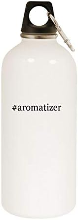 Produtos molandra aromatizer - 20oz hashtag em aço inoxidável garrafa de água branca com moçante, branco