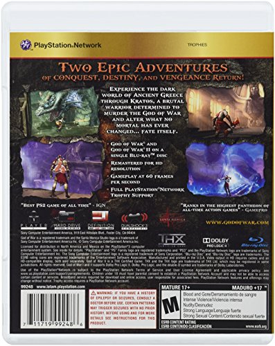PlayStation 3 God of War 1 e 2 Collection Favoritos - Spanish/English Edition