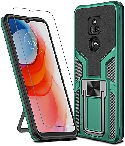 Nkecxkj Design para Motorola Moto g Play Phone Case com o suporte do anel protetor de tela, Stand Kickstand Heavy Duty Slim Hybrid