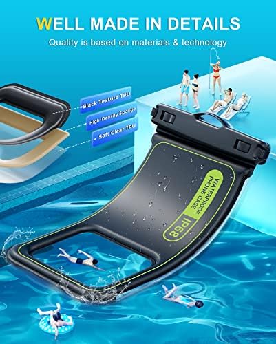 Conjunto de telefones à prova d'água Humixx [Touch Easy Touch + Float IP68 Caixa de telefone à prova d'água para praia