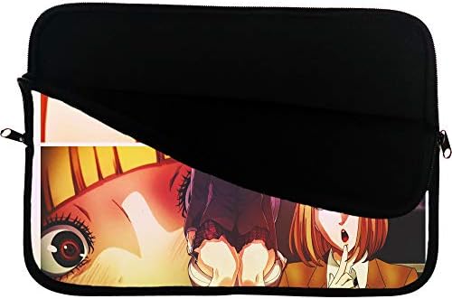 Brand4 Prison School Anime Laptop Bolsa de manga com superfície de mousepad - encaixa a luva de laptop de 15 polegadas de notebook