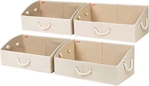 Cestas de armário Kntiwiwo para prateleiras cestas de armazenamento trapezoides dobráveis ​​para armário com alças robustas