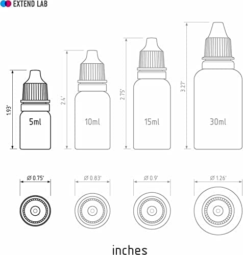 Estender laboratório 20 pcs 5ml Garraco de conta -gotas de plástico - garrafas de conta -gotas de olhos espremáveis ​​- garrafas suspensas de mini -conta -gotas recarregáveis ​​com boné - ideal para essência, óleo